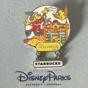 Disney Parks Starbucks Hollywood Studios Tower of Terror Fantasmic Dangle Pin